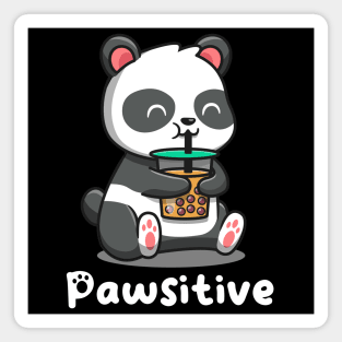 Pawsitive panda positive and cute Magnet